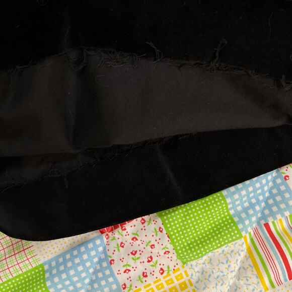 Vintage 70s Black‎ Velvet Palazzo Pants Cropped Wide Leg // Size Large or XL - Picture 4 of 4